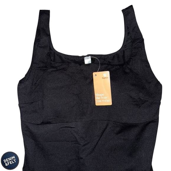 Popilush Black Seamless Shapewear Tank Jumpsuit Size M NWT/NEW Sculpting Fit - Picture 12 of 16